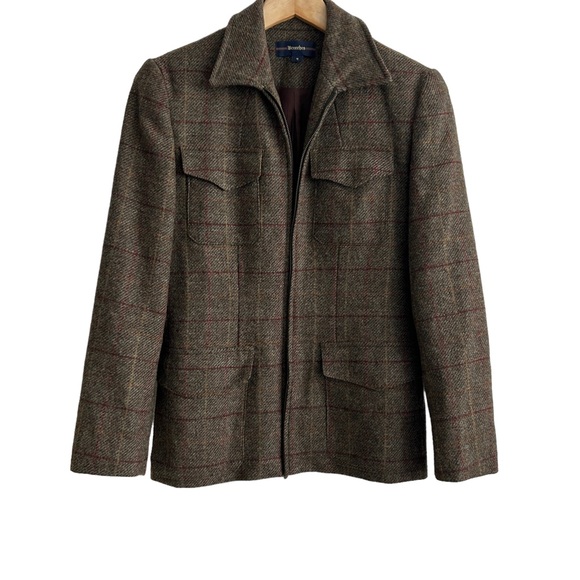 Breeches Vintage Plaid Wool Blazer Jacket (4) - Picture 6 of 13